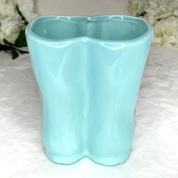 ❌SOLD❌ Rae Dunn NWT FRESH HERBS Rain Boots Planter Aqua Blue Green 6” Planter - Picture 12 of 16